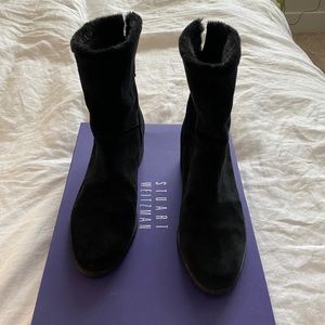Stuart Weitzman black suede boots